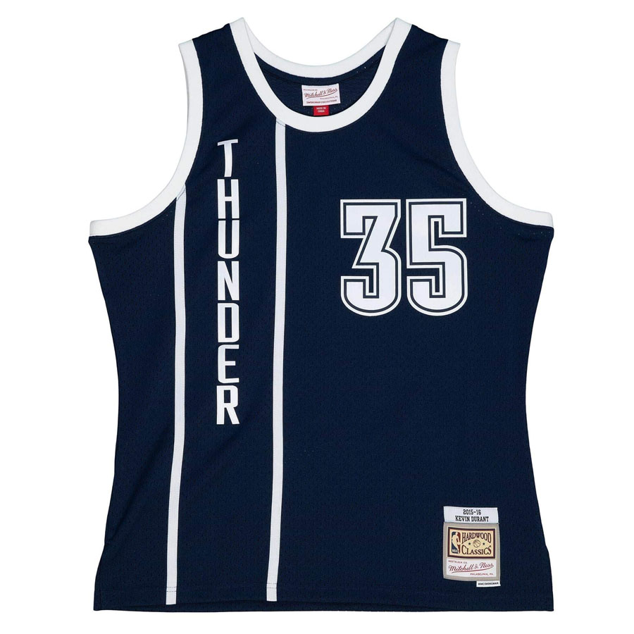 NBA ケビン・デュラント サンダー ユニフォーム 復刻 スウィングマン (2015-16) ミッチェル＆ネス/Mitchell & Ness ネイビー｜MLB.NBAグッズショップ　SELECTION