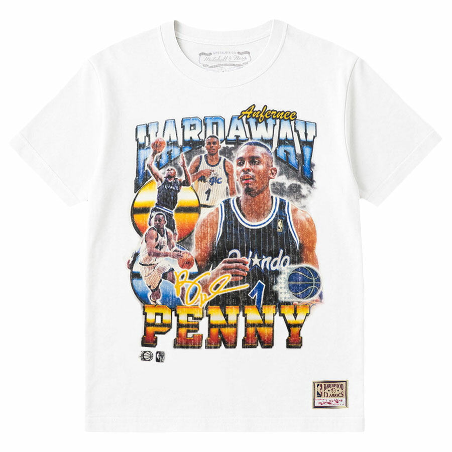 NBA ペニー・ハーダウェイ オーランド・神通力 プルオーバー Commemorative Collage Tee Mitchell \u0026 Ness 白いこと