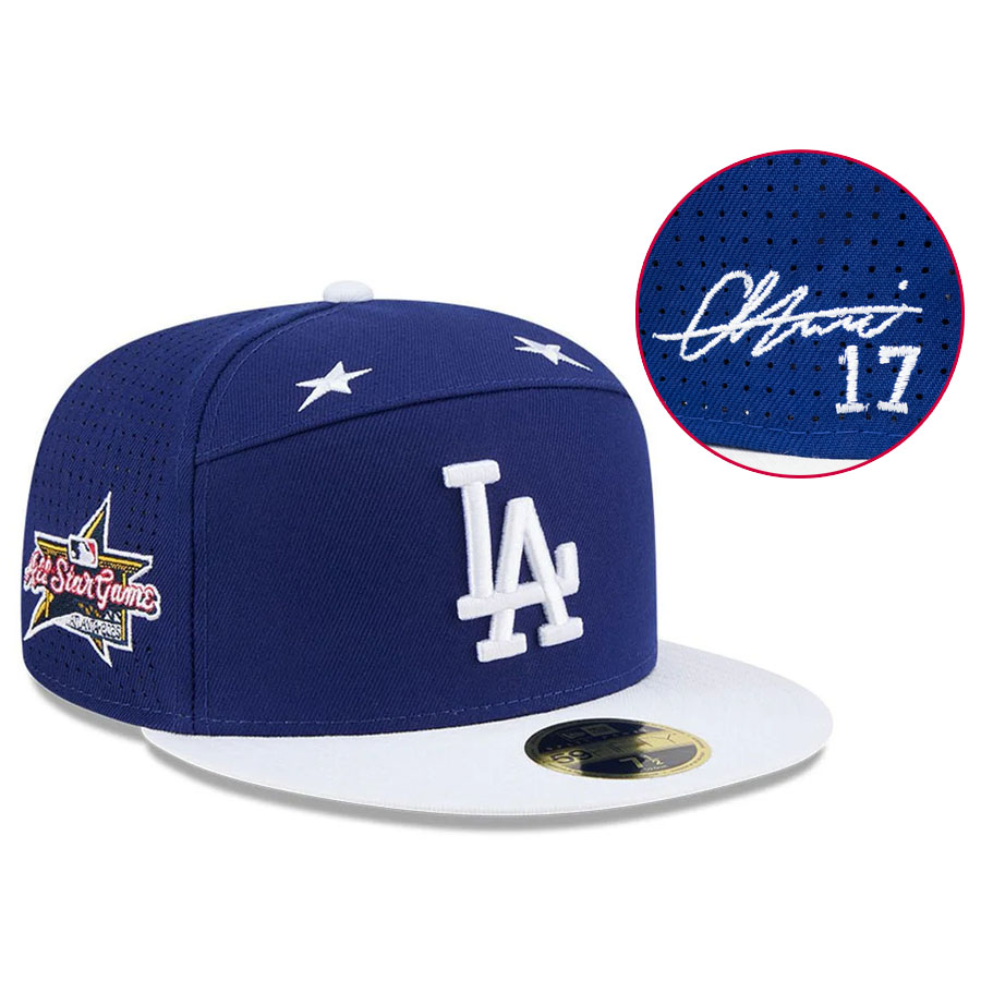 MLB 大谷翔平 ドジャース キャップ 【海外カスタム】オールスターゲーム2025 59FIFTY サイン刺繍 ニューエラ/New Era ロイヤル ホワイト|MLB.NBAグッズショップ SELECTION