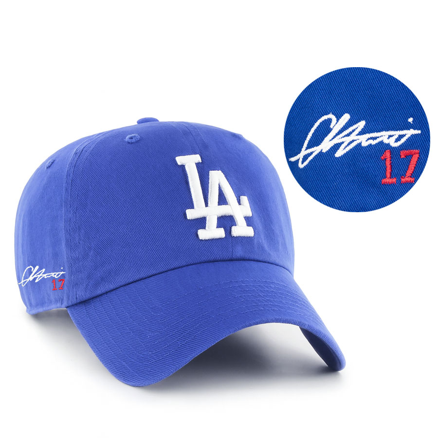 MLB 大谷翔平 ドジャース キャップ 【海外カスタム】Clean Up Cap サイン刺繍 47Brand ロイヤル｜MLB.NBAグッズショップ　SELECTION