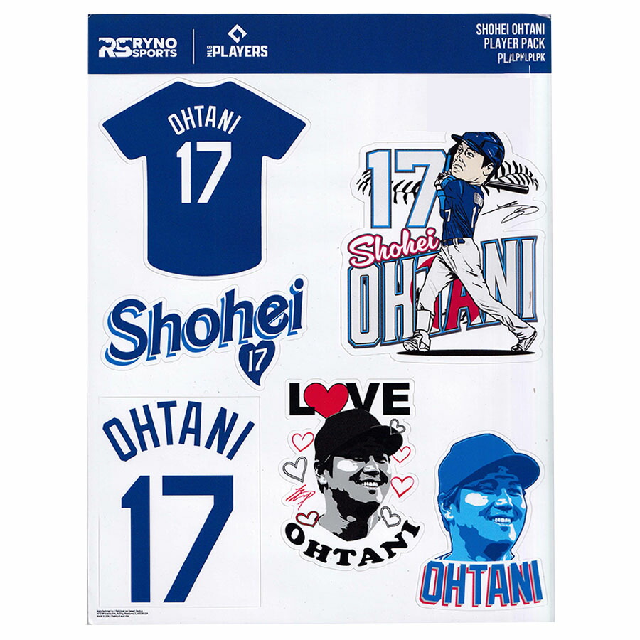 MLB 大谷翔平 ドジャース ステッカー仕掛ける 【野辺買付】 (6Pack)