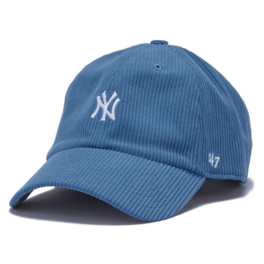 MLB ヤンキース キャップ コーデュロイ Base Runner Clean Up Adjustable Cap 47Brand Montego Blue