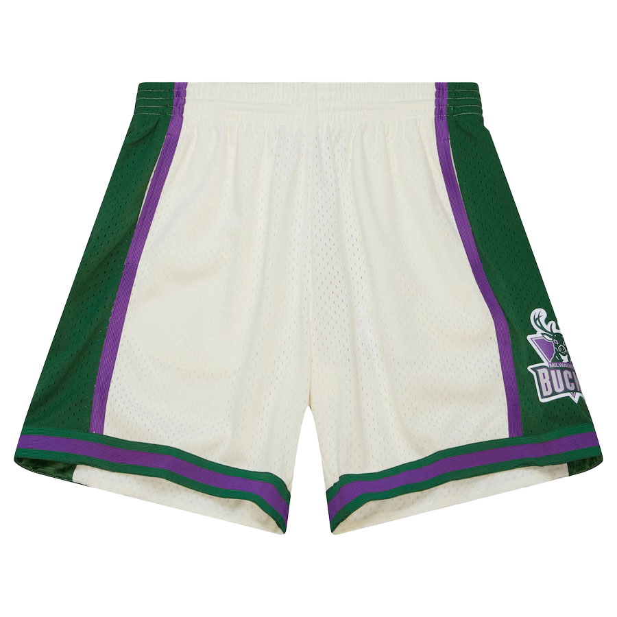 NBA ミルウォーキー・バックス スウィングマンショーツ スローバック ミッチェル＆ネス/Mitchell & Ness 2000 オフホワイト