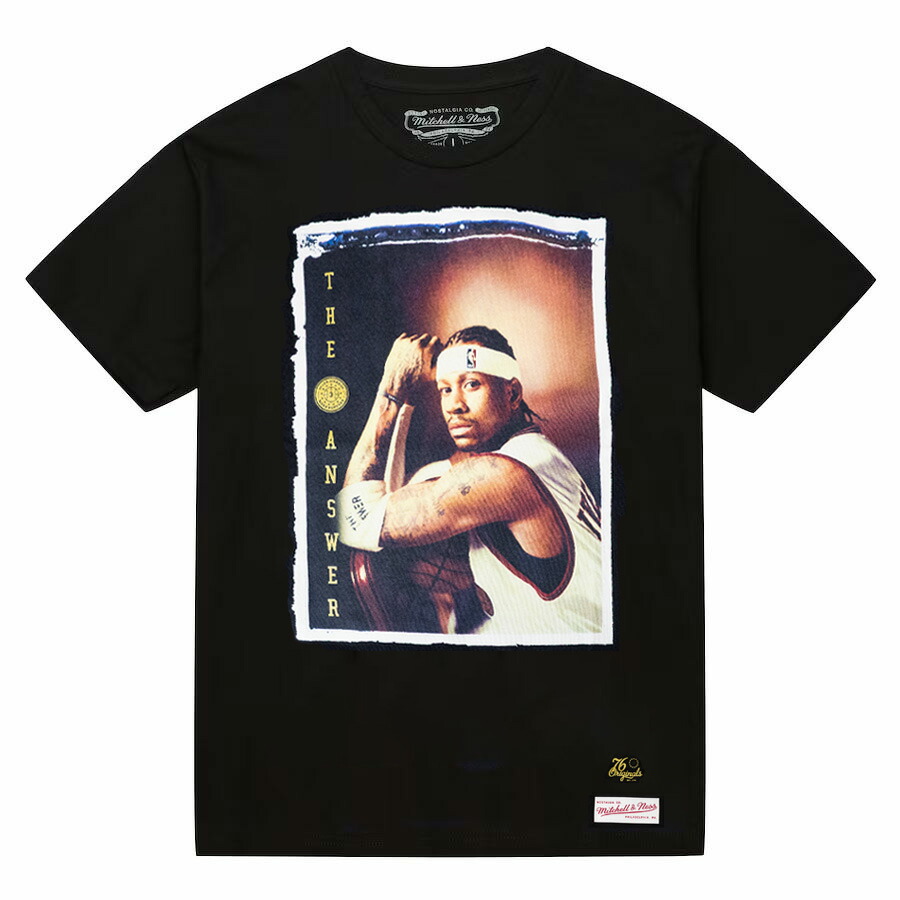NBA アレン・アイバーソン 76ers Tシャツ The Answer Tee ミッチェル＆ネス/Mitchell & Ness ブラック｜MLB.NBAグッズショップ　SELECTION
