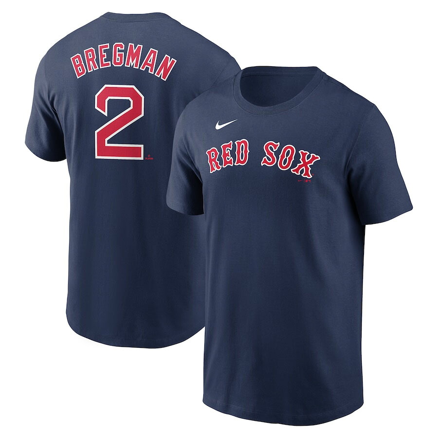 MLB アレックス・ブレグマン レッドソックス Tシャツ ネーム＆ナンバー Name＆Number T-Shirt ナイキ/Nike ネイビー