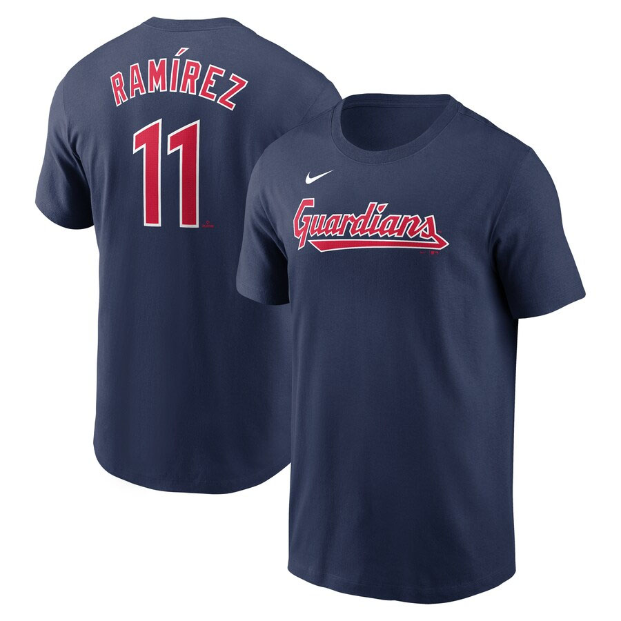 MLB ホセ・ラミレス ガーディアンズ Tシャツ ネーム＆ナンバー Name＆Number T-Shirt ナイキ/Nike ネイビー