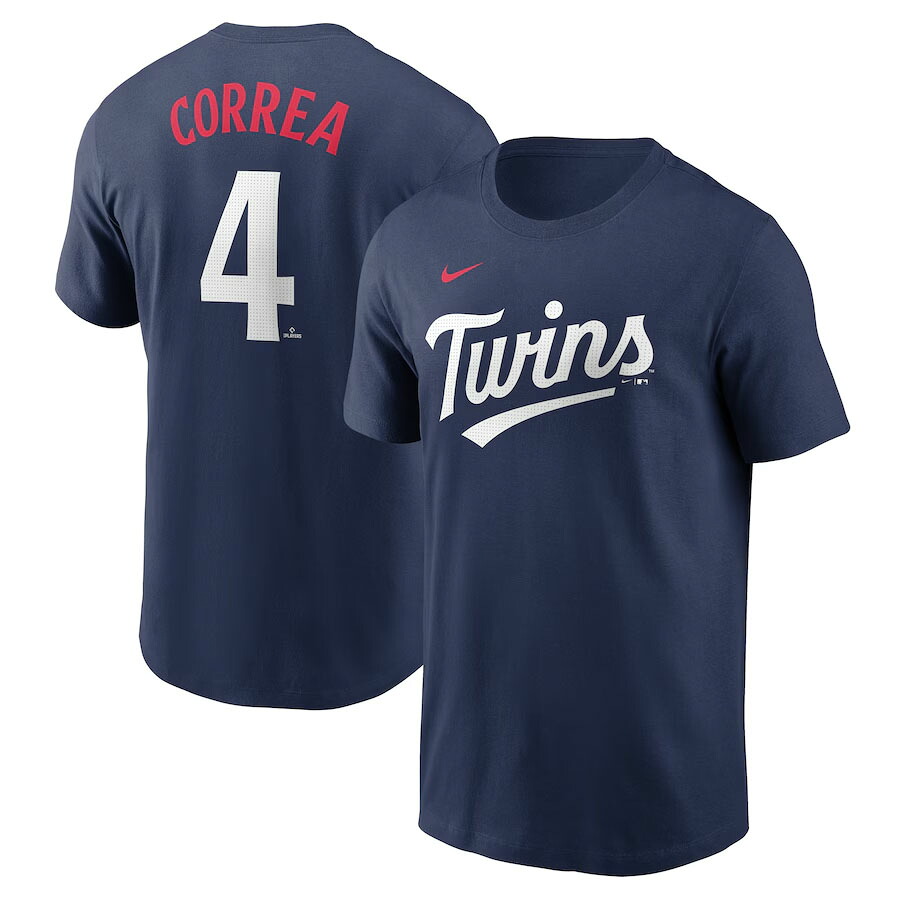 MLB カルロス・コレア ミネソタ・ツインズ Tシャツ ネーム＆ナンバー Name＆Number T-Shirt ナイキ/Nike ネイビー