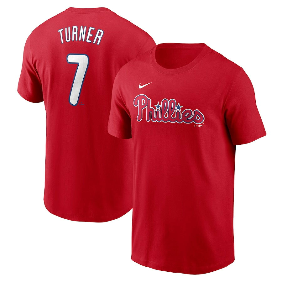 MLB トレイ・ターナー フィリーズ Tシャツ ネーム＆ナンバー Name＆Number T-Shirt ナイキ/Nike レッド