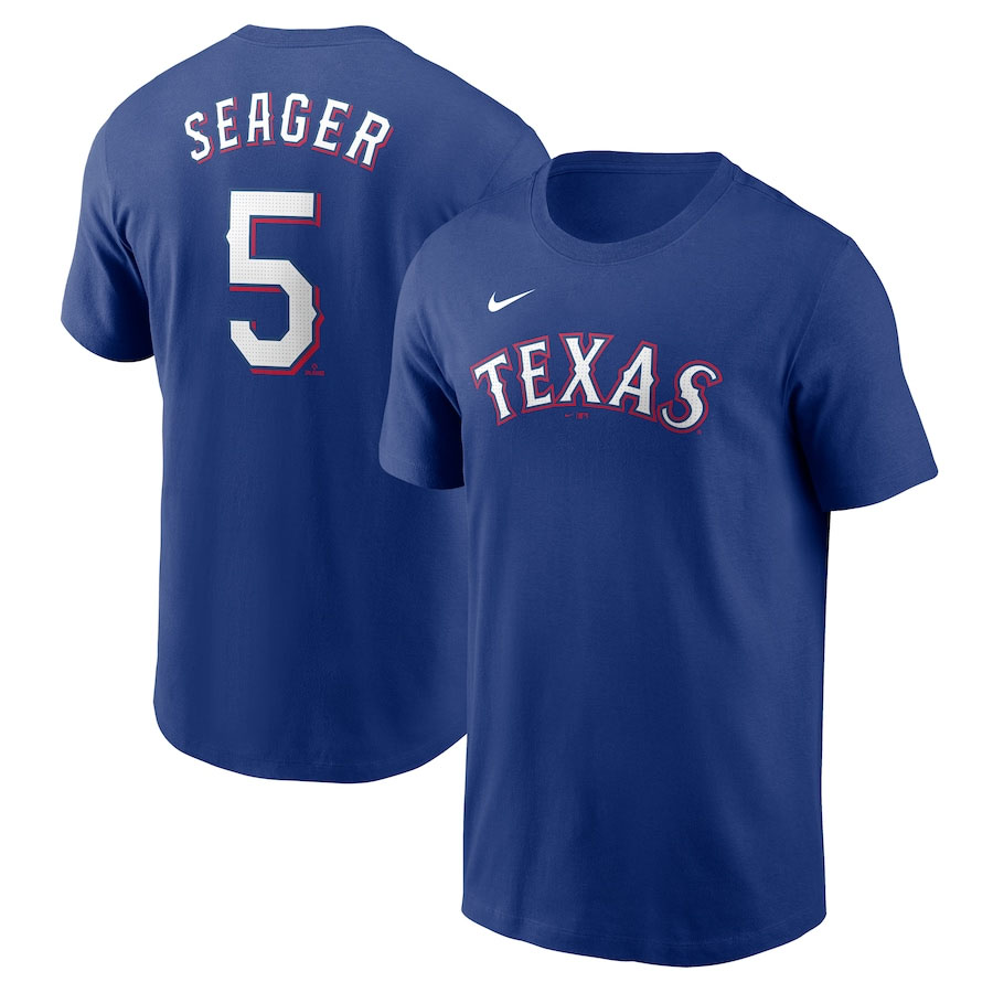 MLB コーリー・シーガー レンジャーズ Tシャツ ネーム&ナンバー Name&Number T-Shirt ナイキ/Nike ロイヤル|MLB.NBAグッズショップ SELECTION