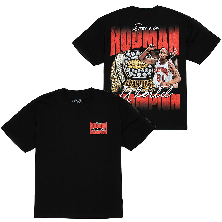 NBA デニス・ロッドマン Tシャツ 【現地買付】Champ Ring T-Shirt ロッドマンアパレル Rodman Apparel ブラック｜MLB.NBAグッズショップ　SELECTION