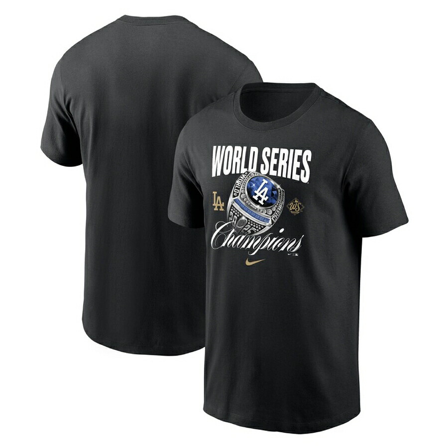 MLB ドジャース プルオーバー 【外国でひな型】世界続きもの2025勝ちえる不死化 Ring T-Shirt ナイキ/Nike 黒いこと