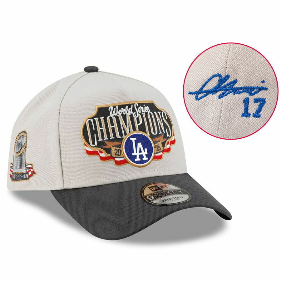 MLB 大谷翔平 ドジャース キャップ サイン刺繍ワールドシリーズ2025優勝記念 ロッカールーム A-Frame 9FORTY ニューエラ/New Era