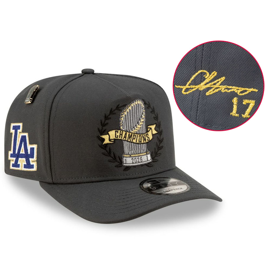 MLB 大谷翔平 ドジャース キャップ サイン刺繍 ワールドシリーズ2025優勝記念 ロッカールーム パレード 9FIFTY ニューエラ/New Era|MLB.NBAグッズショップ SELECTION
