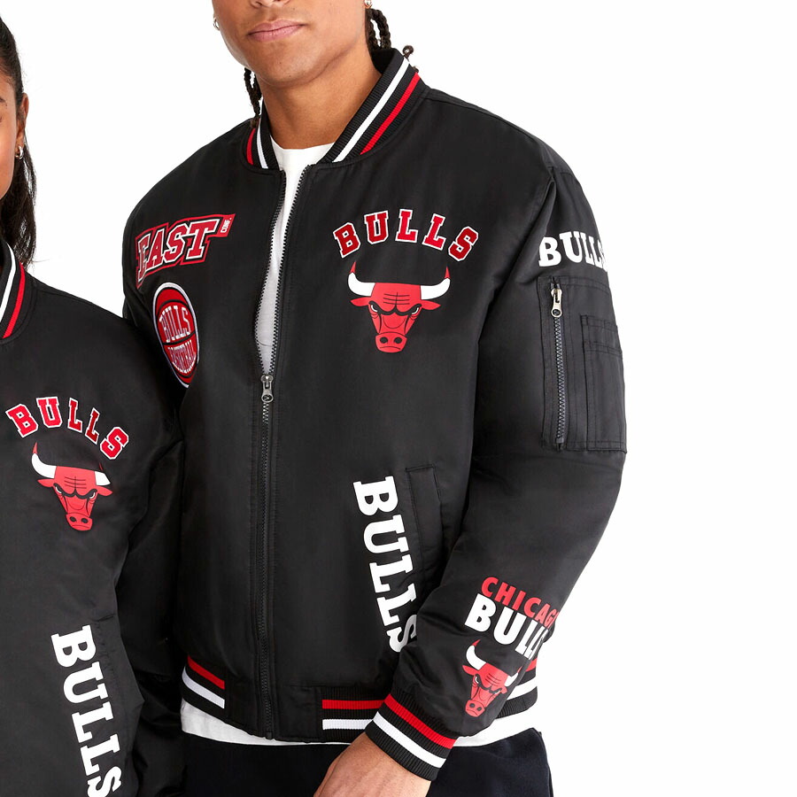 NBA シカゴ・ブルズ ジャケット 【現地買付】ウルトラゲーム Bomber Jacket ボンバー Ultra Game ブラック