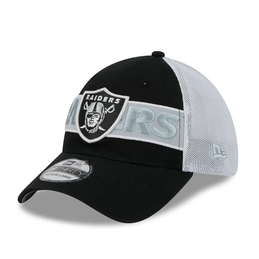 NFL レイダース キャップ 【現地買付】スローバック 復刻 39Thirty トラッカーメッシュ ニューエラ/New Era ブラック ホワイト|MLB.NBAグッズショップ SELECTION