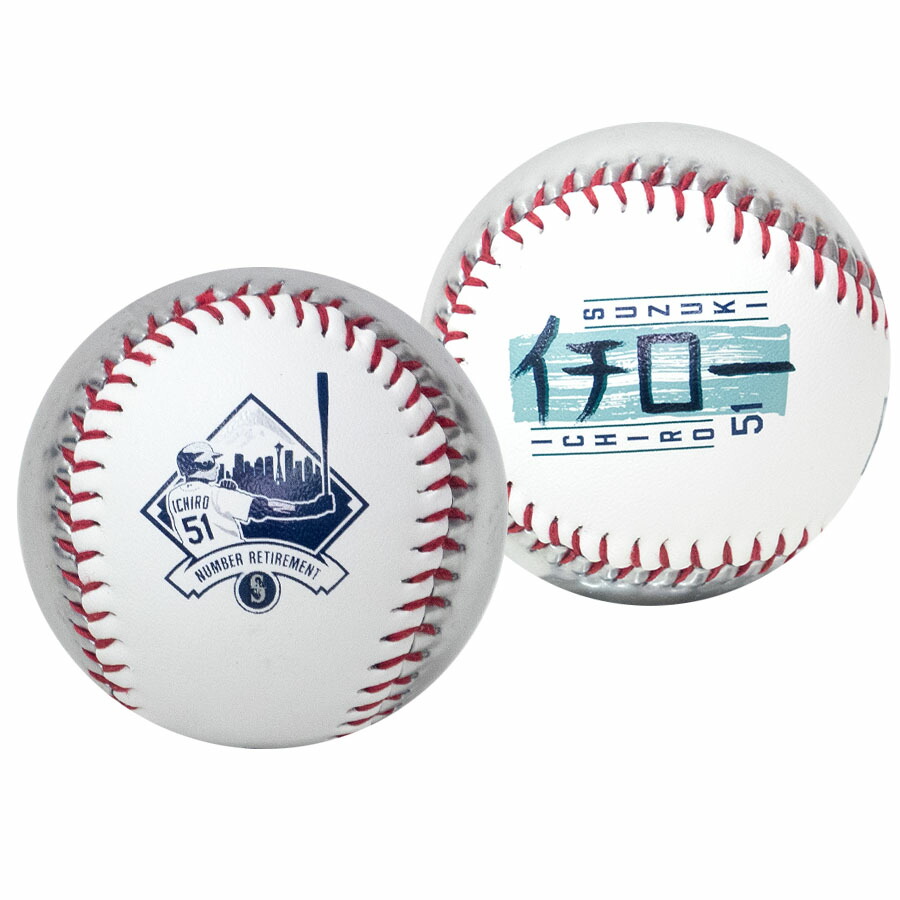 MLB イチロー マリナーズ ボール 【球場限定品】 Number Retirement Baseball With UV Protection Display Case Rawlings Silver/White 2512mbl