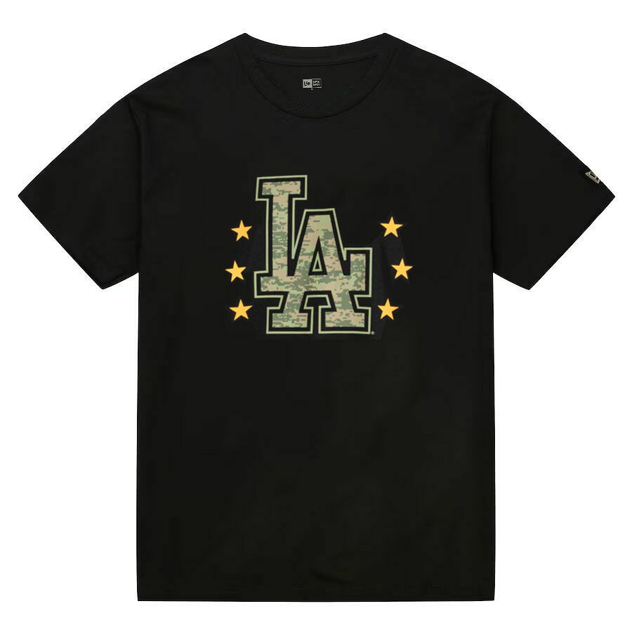 MLB ドジャース Tシャツ 【現地買付品】アームドフォースデー Team Logo T-Shirt ニューエラ/New Era ブラック