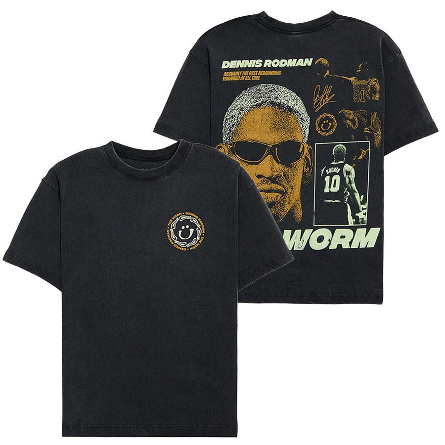 NBA デニス。ロッドマン Tシャツ 【海外買付品】PS限定 Tinted T-Shirt Rodman Apparel ブラック｜MLB.NBAグッズショップ　SELECTION 14,810円