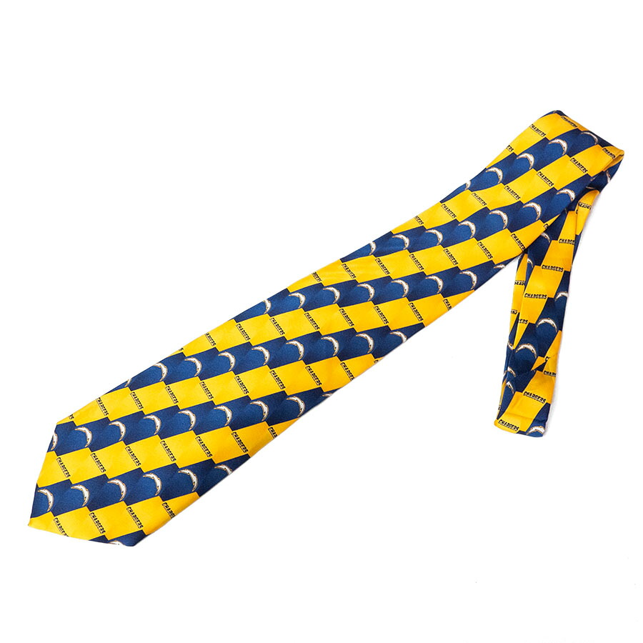 NFL チャージャース ネクタイ Diagonal Line Silk Tie アクセサリー Ralph Marlin ネイビー