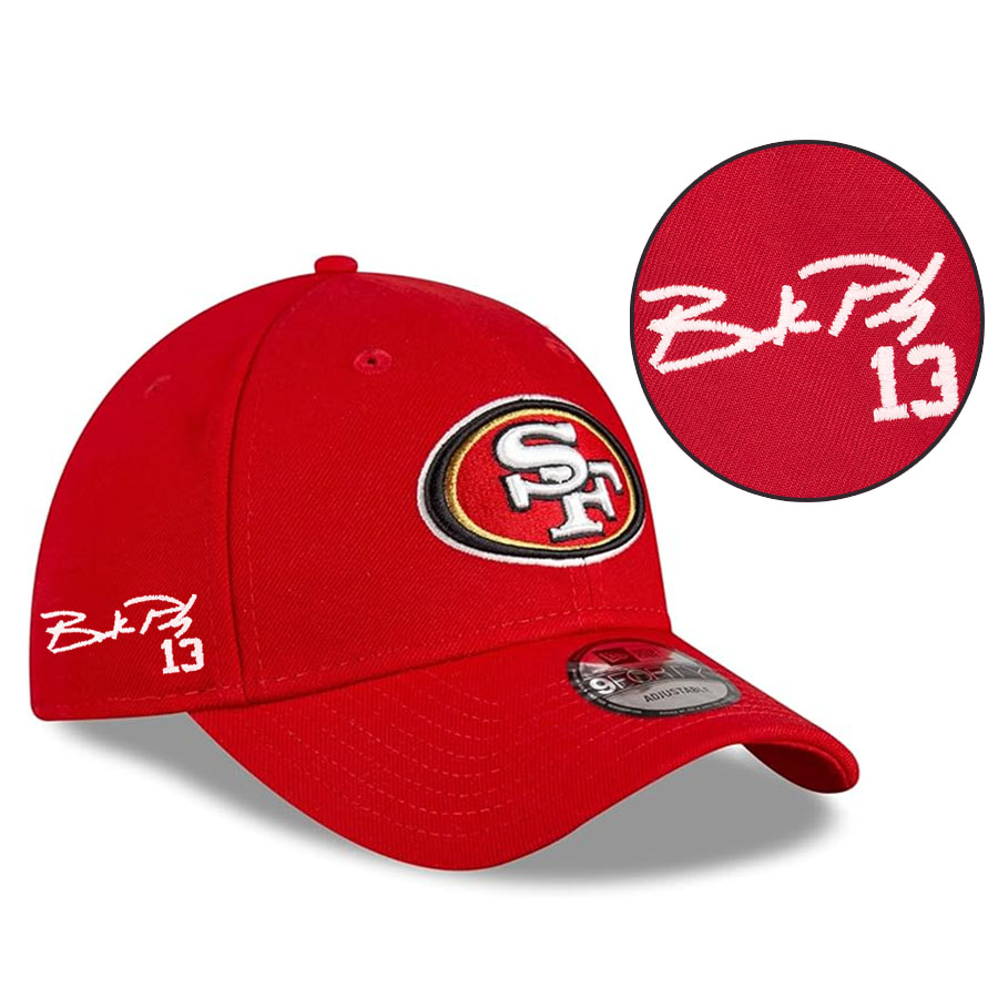 NFL ブロック・パーディー 49ers キャップ サイン刺繍 The League 9FORTY Adjustable Hat ニューエラ/New Era スカーレット
