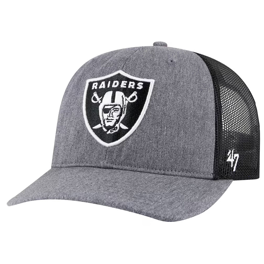 NFL レイダース キャップ 現地買付品 Carbon Trucker Adjustable Hat 47Brand チャコール