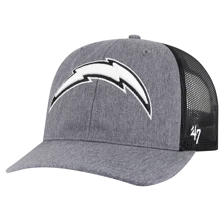 NFL チャージャース キャップ 現地買付品 Carbon Trucker Adjustable Hat 47Brand チャコール|MLB.NBAグッズショップ SELECTION
