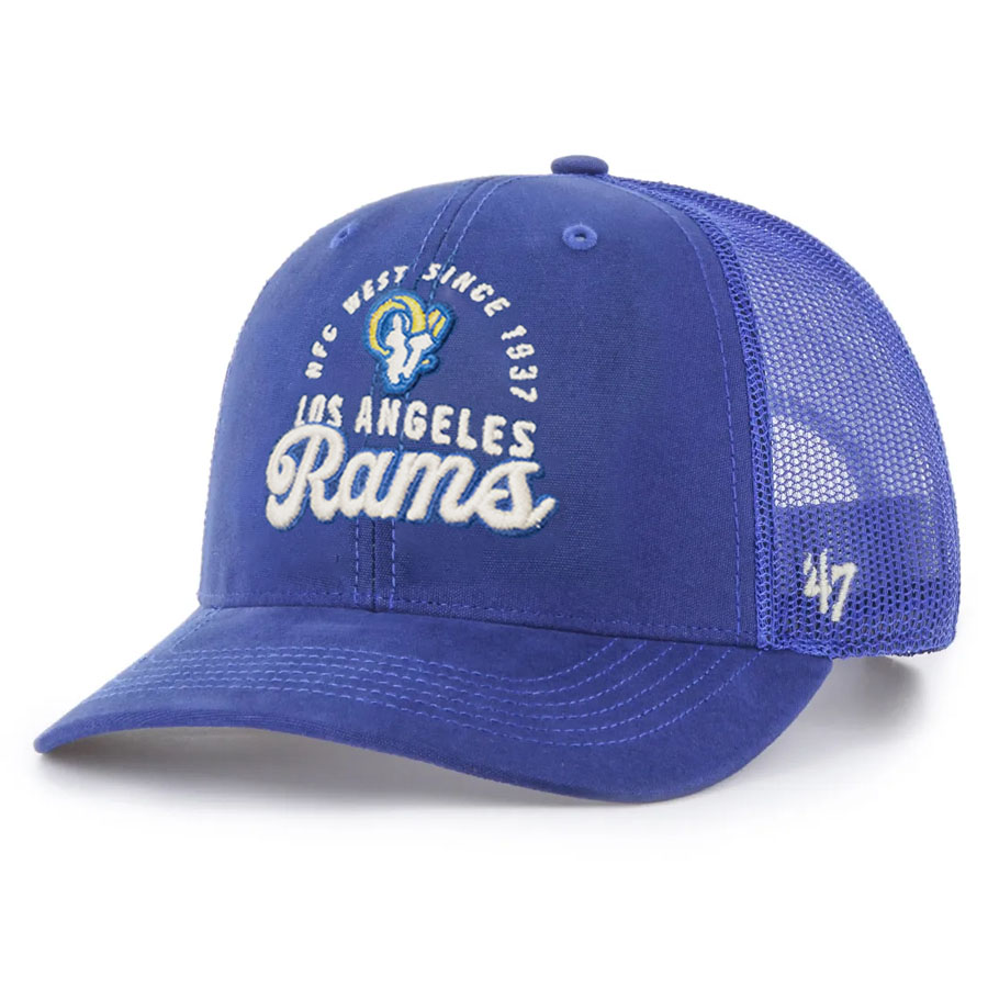 NFL ラムズ キャップ 現地買付品 Wordmark Trucker Adjustable Hat 47Brand Bule｜MLB.NBAグッズショップ　SELECTION