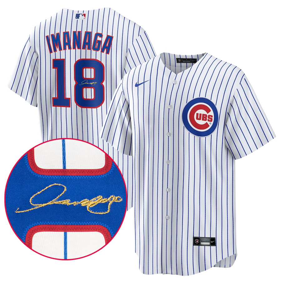 MLB 今永昇太 カブス ユニフォーム 【海外カスタム】レプリカ Player Jersey サイン刺繍 ナイキ/Nike ホワイト