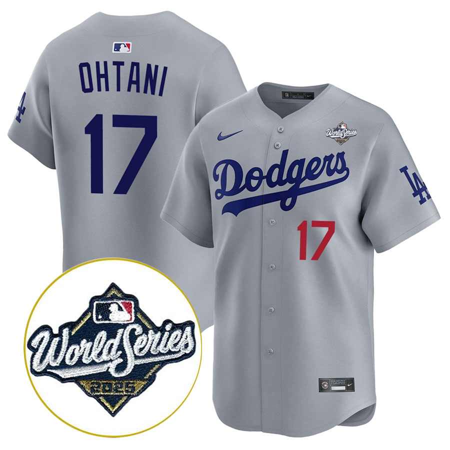 MLB 大谷翔平 ドジャース 制服 【贏ち得る時着付ける青写真】世界つづき物2025 アウェイ リミテッド ナイキ/Nike 薄墨色(Dodgers)