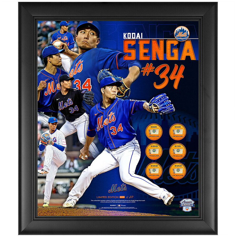MLB 千賀滉大 New Tork Mets 映し絵ひな形 【野辺買付】 Pitching Collage お目見得時期 実当て嵌めるどんぶり鉢 天下太平 Fanatics Authentic
