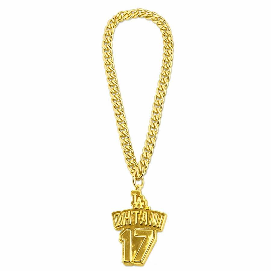 MLB 大谷翔平 ドジャース ネックレス アクセサリー Novelty Oversized ゴールドロゴチェーン Necklace FOCO