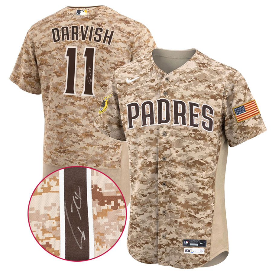 MLB ダルビッシュ有 パドレス 実使用 直筆サイン ユニフォーム 【現地買付】Autographed オーセンティック ジャージ MLB Authentic カモ