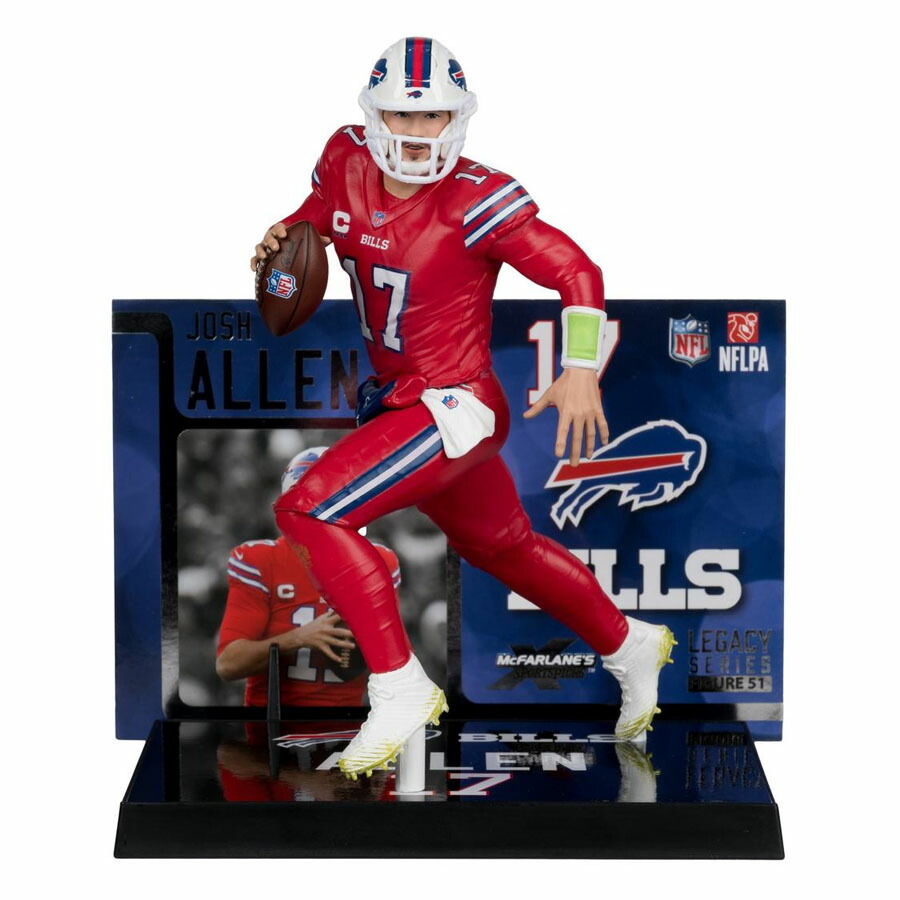 NFL ジョッシュ・アレン ビルズ 図形 7-Inch Posed Figure マクファーレン Mc Farlane Red Color Rush Jersey