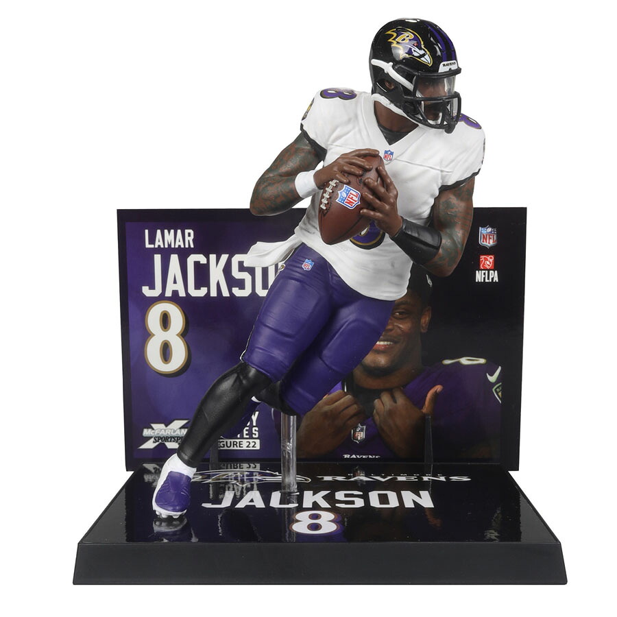 NFL ラマー・ジャクソン レイブンズ 図形 7-Inch Posed Figure マクファーレン Mc Farlane パープル