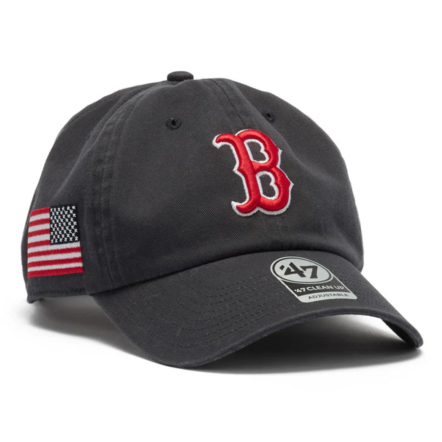 MLB レッドソックス キャップ USA Flag Heritage Side Clean Up Adjustable Hat 47 Brand ビンテージネイビー