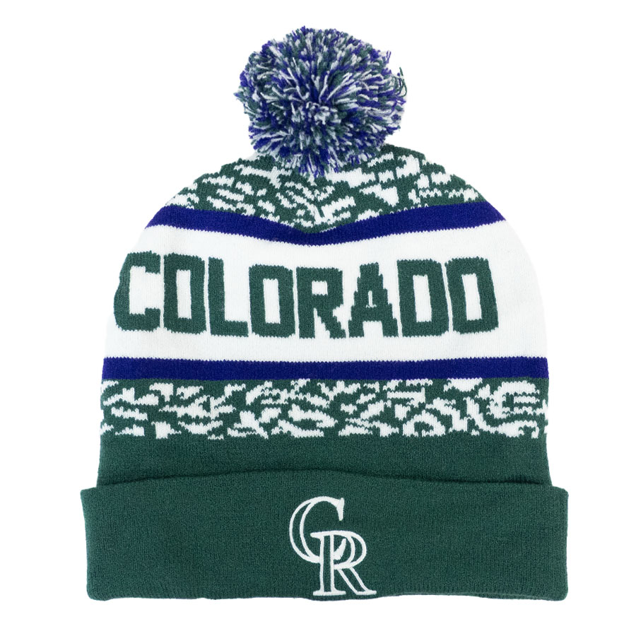 MLB ロッキーズ ニットキャップ 【球場配布】シティーコネクト City Connect Xfinity Promo Beanie With Pom Pom SGA グリーン