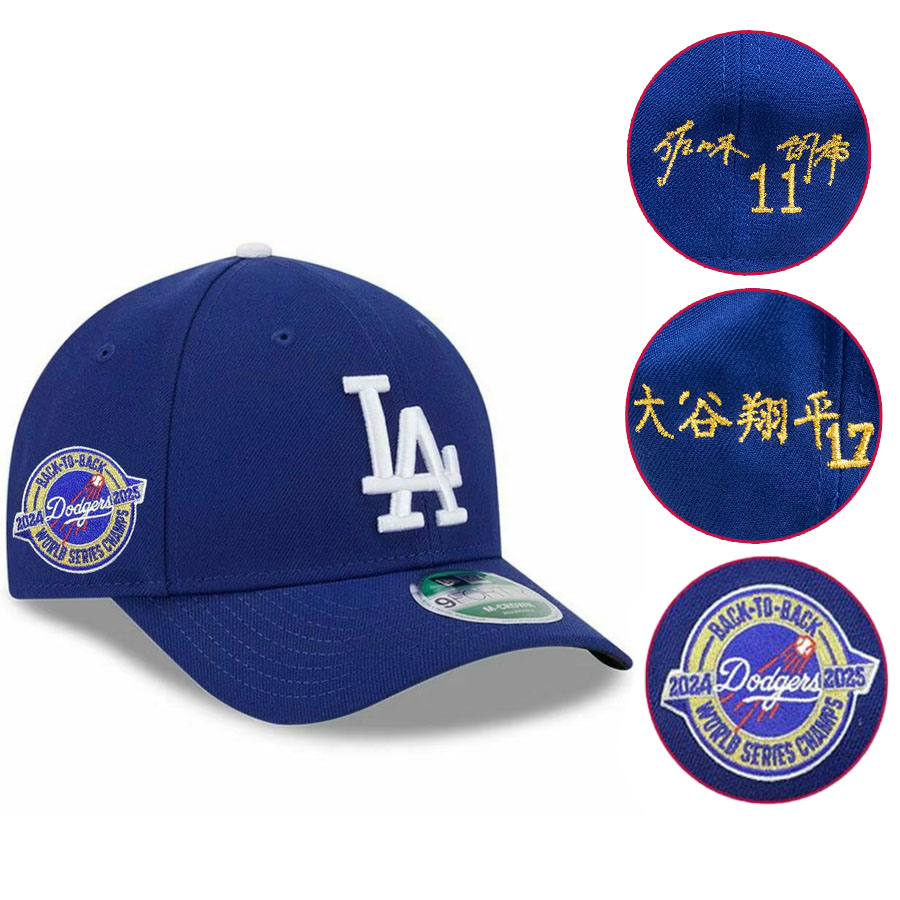 MLB 大谷翔平 佐々木朗希 ドジャース キャップ 【海外カスタム】2024-2025 ワールドシリーズ優勝 連覇 サイン刺繍 9FORTY ニューエラ/New Era|MLB.NBAグッズショップ SELECTION