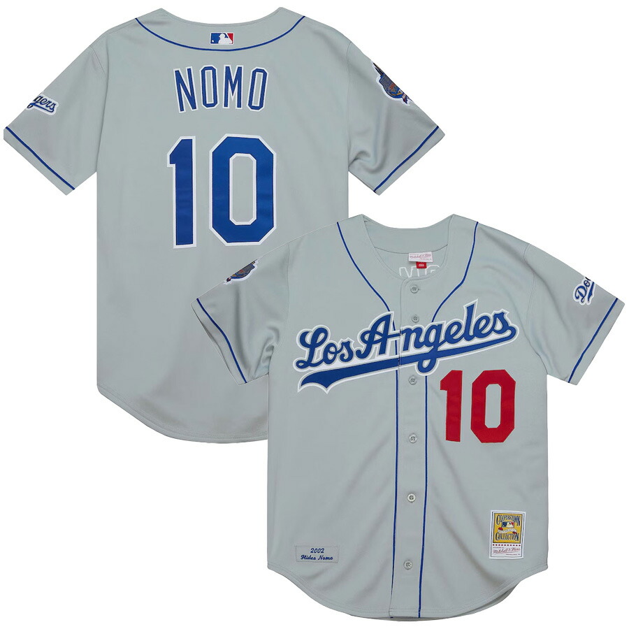 MLB 野茂ヒーロー ドジャース 制服 【現場買付】クーパーズタウン 刷り直す 2002 オーセンティック ミッチェル＆ネス/Mitchell \u0026 Ness 薄墨色