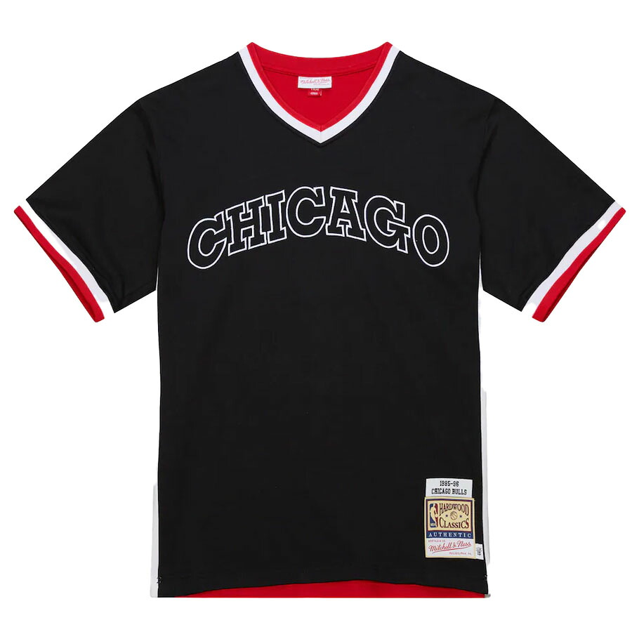 NBA シカゴ・ブルズ シューティングシャツ NBA Dark Shooting Shirt 1995 ミッチェル＆ネス/Mitchell & Ness ブラック｜MLB.NBAグッズショップ　SELECTION