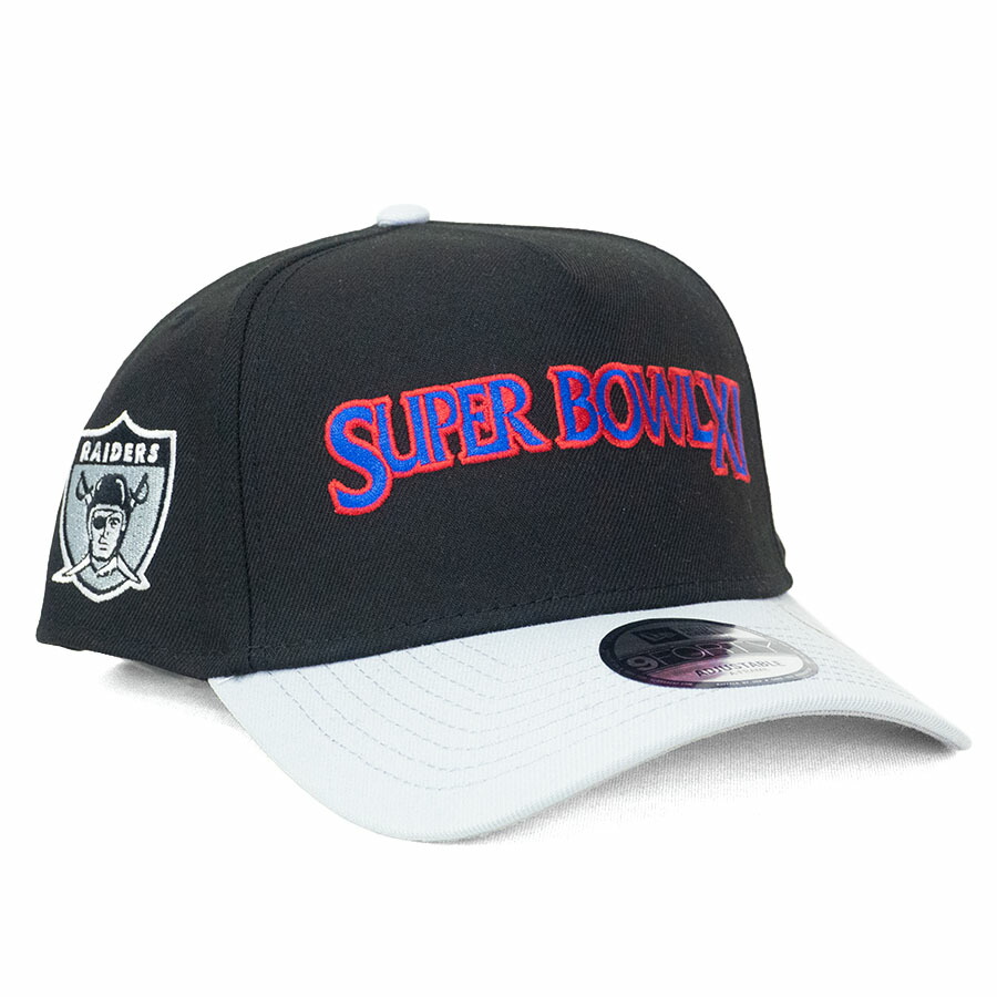 NFL レイダース キャップ 【現地買付】Super Bowl Retro Script 9FORTY Adjustable Hat ニューエラ/New Era ブラック グレー