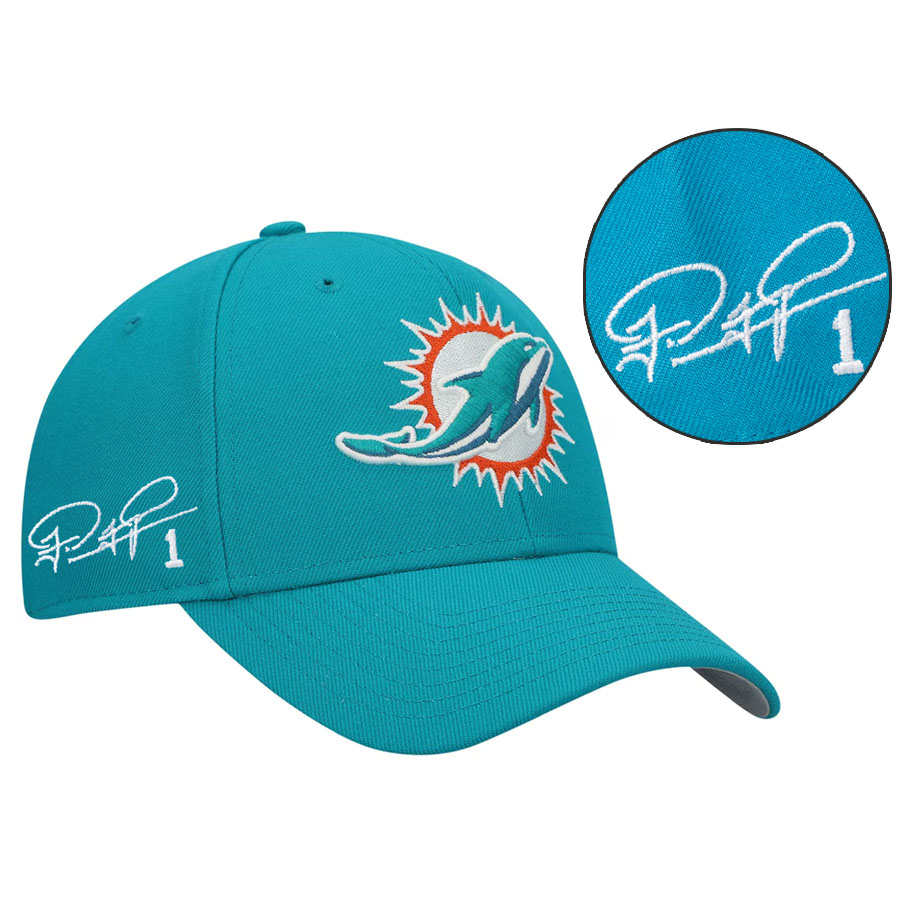 NFL トゥア・タゴヴァイロア ドルフィンズ キャップ 【海外カスタム】MVP Adjustable Hat サイン刺繍 47Brand アクア｜MLB.NBAグッズショップ　SELECTION