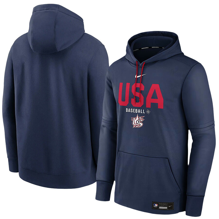 WBC USA アメリカ代表 パーカー 2026 ワールドベースボールクラシック Thermal Hoodie ナイキ/Nike ネイビー レッド wbcot