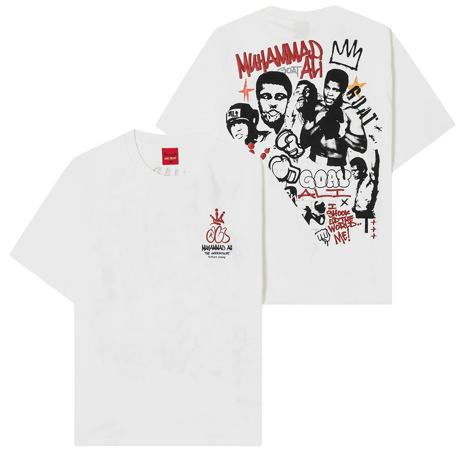 Boxing モハメド・蟻 プルオーバー 【野辺買付】ボクシング Graffiti Short Sleeve T-Shirt Shoe Palace 白いこと 赤いこと