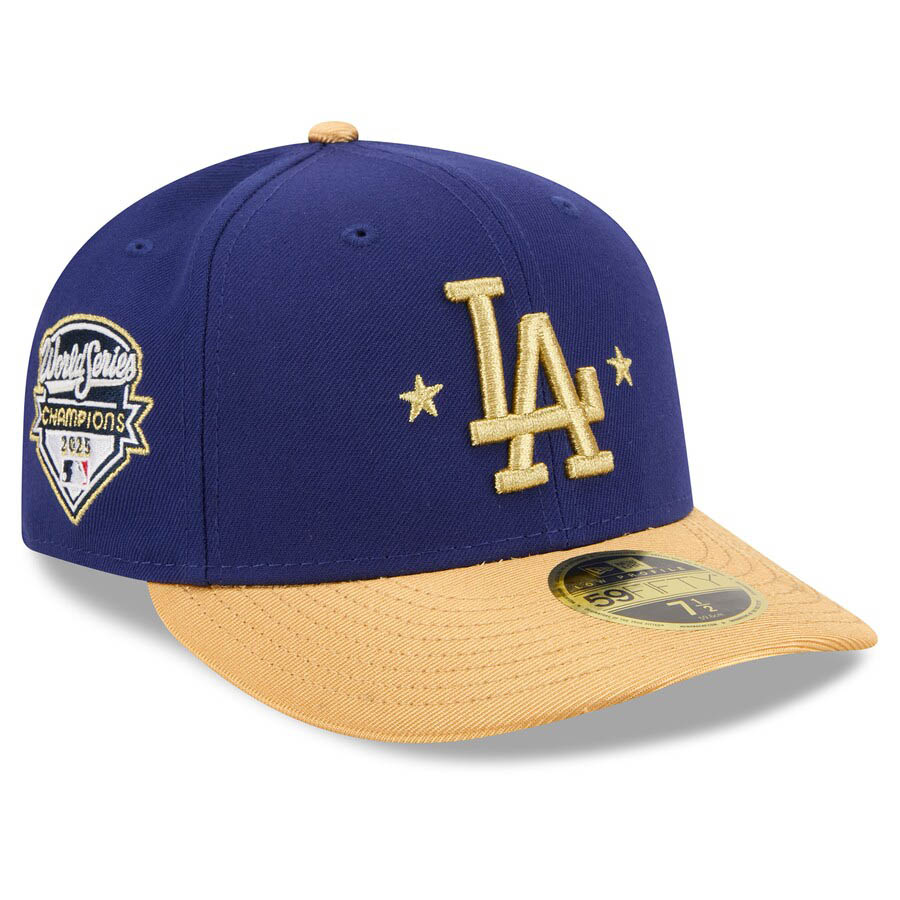 MLB ドジャース キャップ 【海外モデル】WS2025優勝 ゴールドコレクション Low Profile 59FIFTY Fitted Hat ニューエラ/New Era ロイヤル