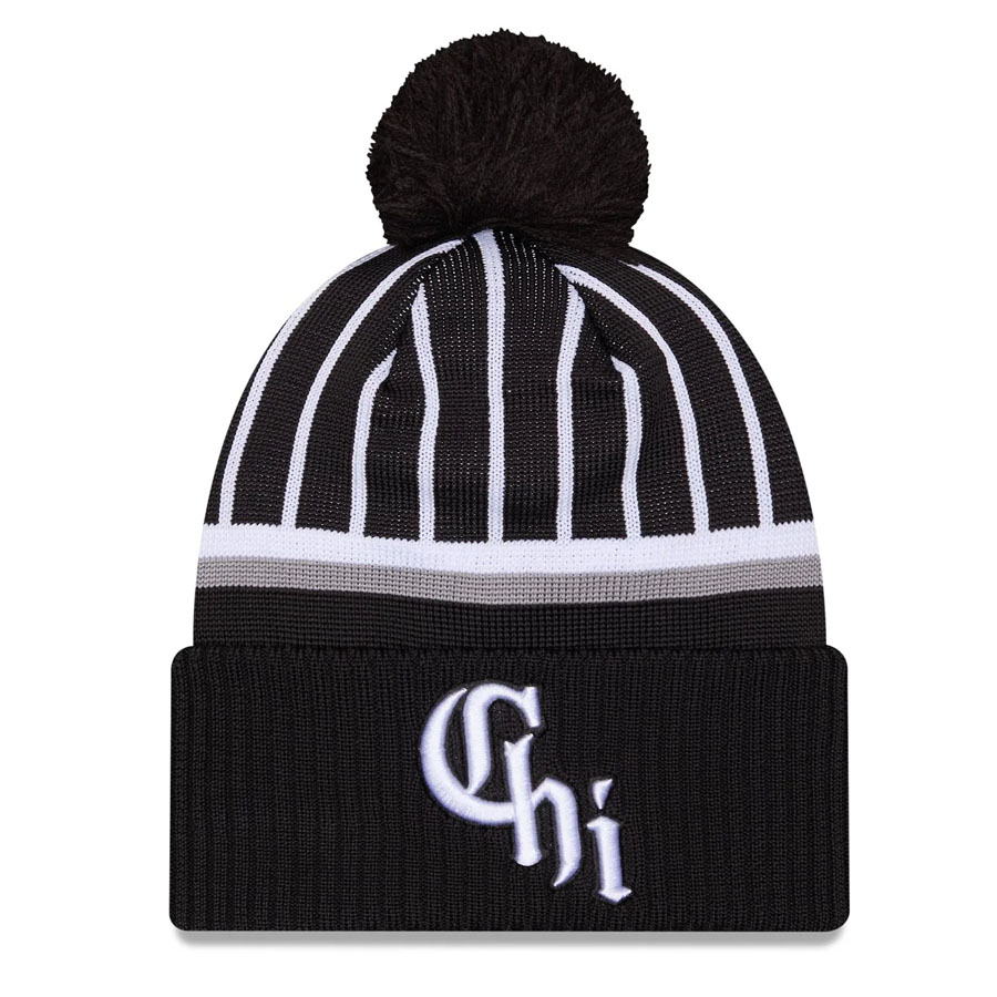 MLB ホワイトソックス キャップ 【海外モデル】2022 シティーコネクト Knit Cap ニューエラ/New Era Black(Alternate)|MLB.NBAグッズショップ SELECTION