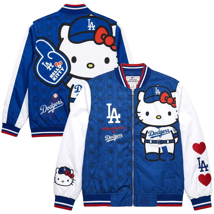 MLB ドジャース スタジャン ハロー キティー Hello Kitty Jacket ジャケット アウター サンリオ JH Design ロイヤル