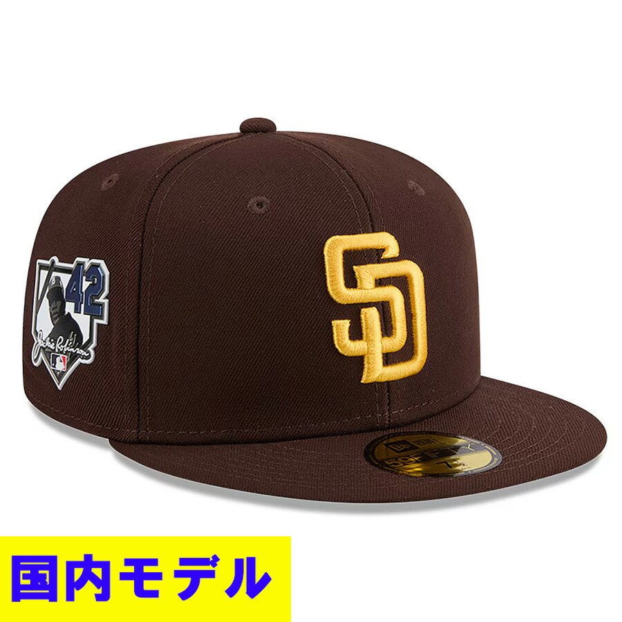 MLB パドレス キャップ 【国内モデル】2026 ジャッキーロビンソンデー Jackie Robinson Day 59FIFTY Fitted Hat ニューエラ/New Era ブラウン