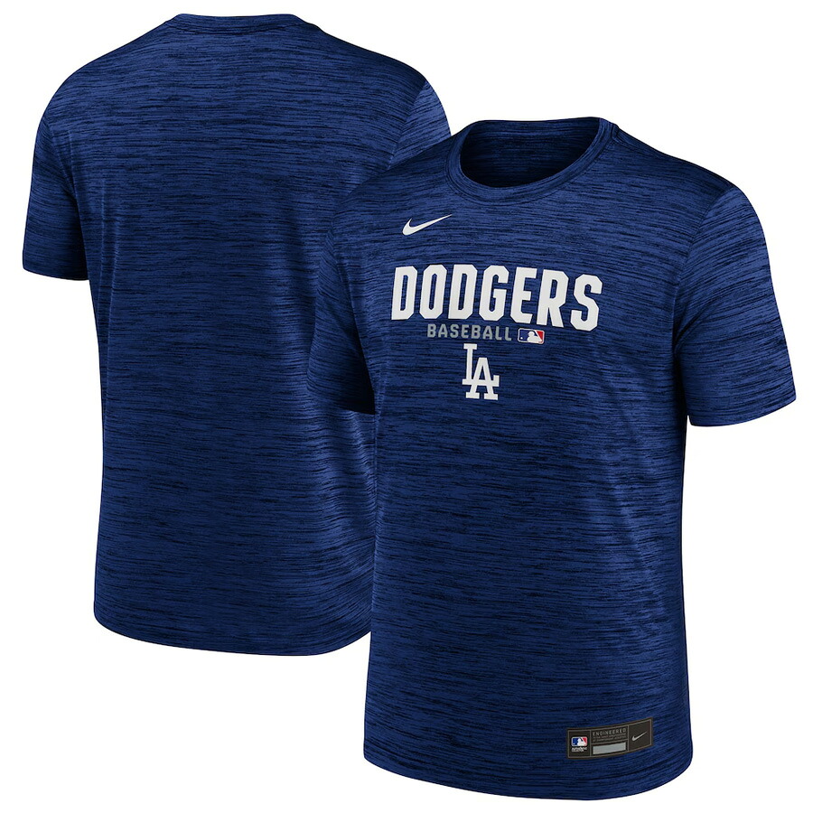 MLB ドジャース ティーシャツ 【運動選手着付けるひな形】2026 オーセンティックコレクション AC Velocity Performance T-Shirt ナイキ/Nike Deep Royal Blue【nkac】