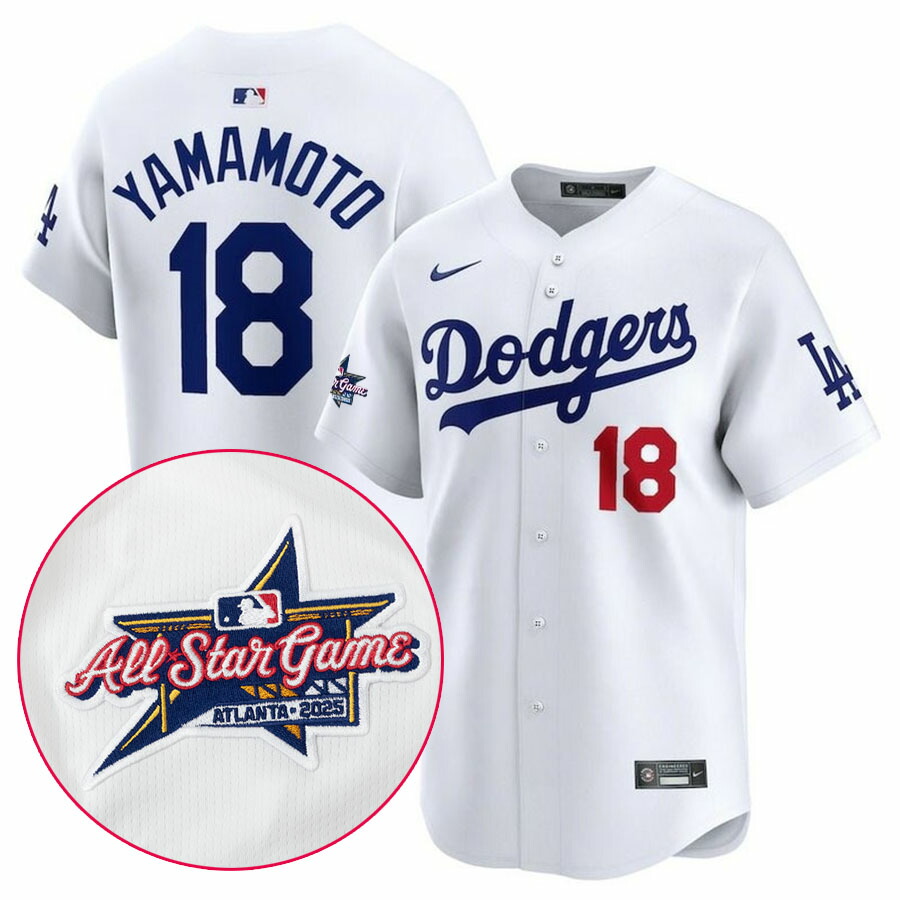 MLB 山本由伸 ドジャース 制服  オールスター取り組み 2025 リミテッドジャージ Limited Jersey ナイキ/Nike 白いこと