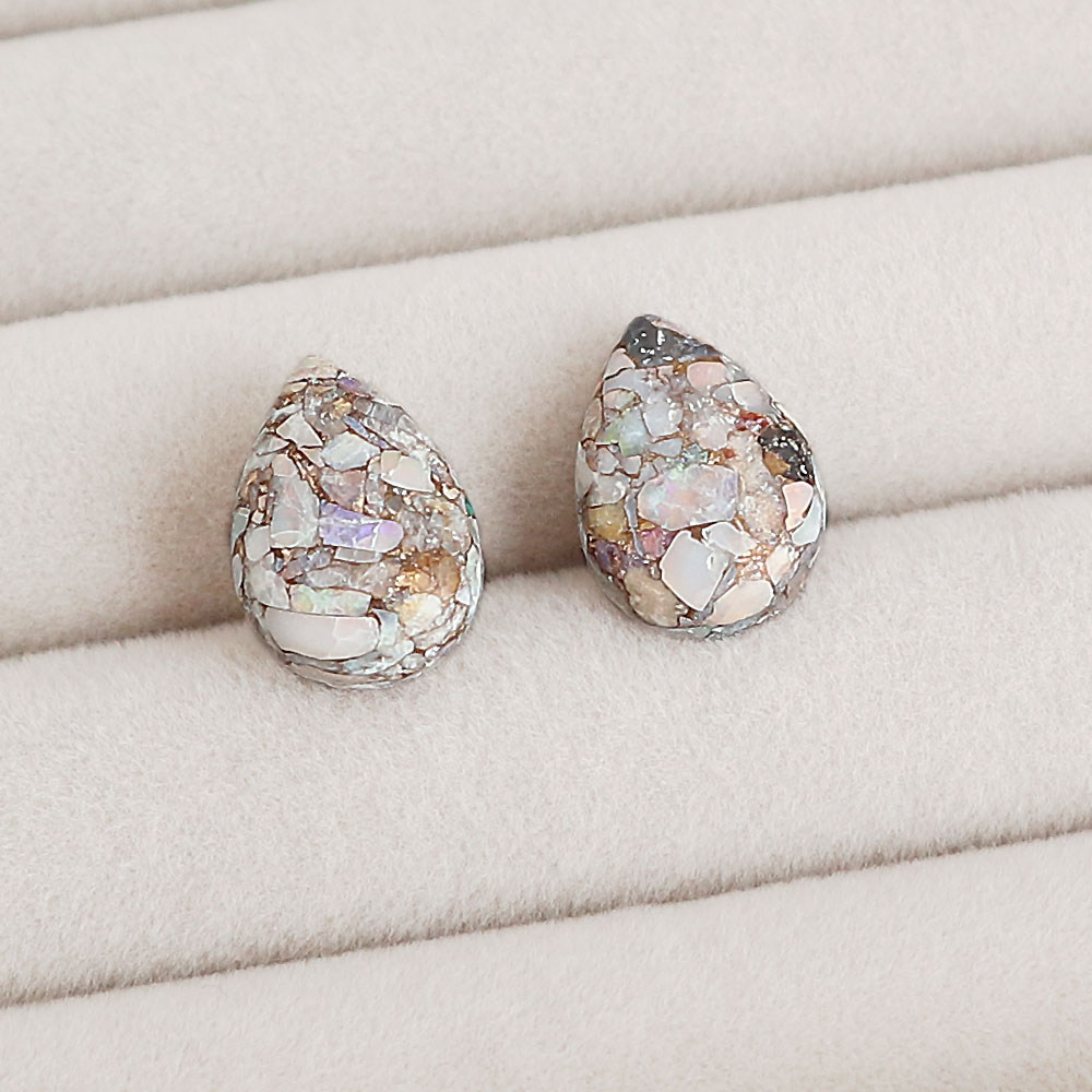 楽天市場】【再入荷】コッパー オパール 一粒 ピアス（スクエア）14KGF